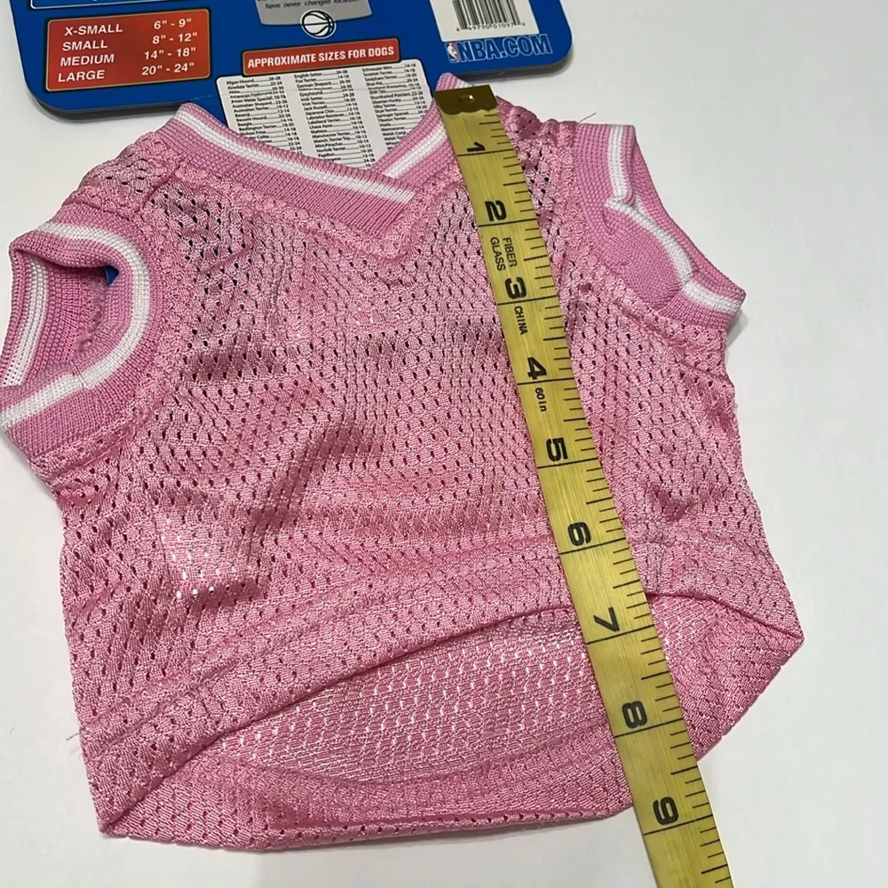 NWT NBA Chicago Bulls Basketball Dog Jersey Tank Pink XS